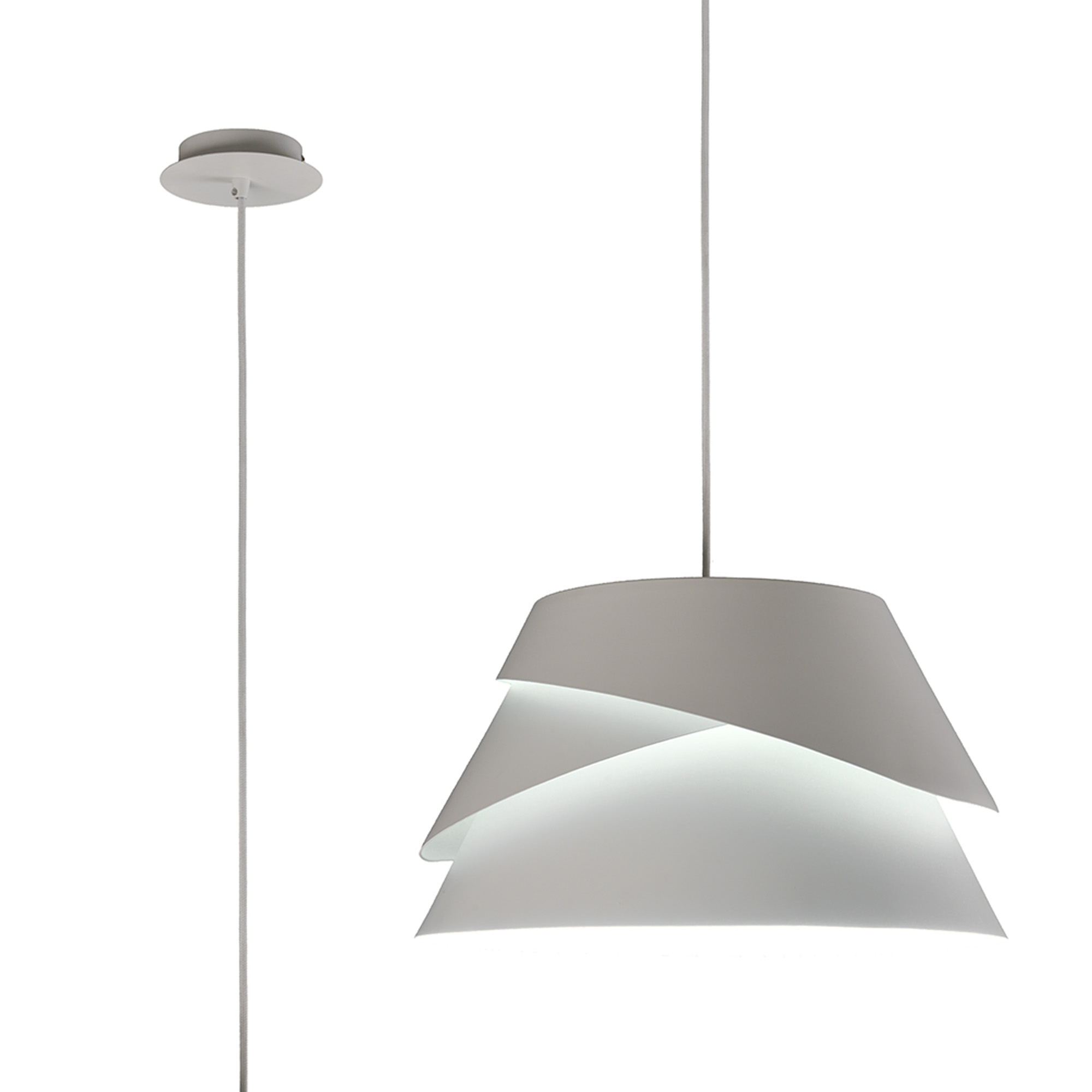 M5861  Alboran Pendant Medium 1 Light White